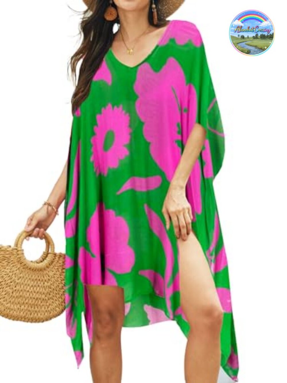Viscose Swimsuit Cover Up Beach Kaftan Kimono One Size